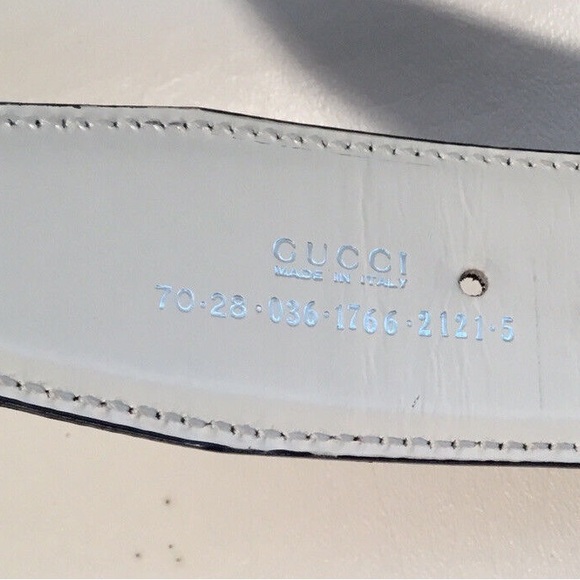 Gucci 2 belt brown and black smooth patent leather 70/28